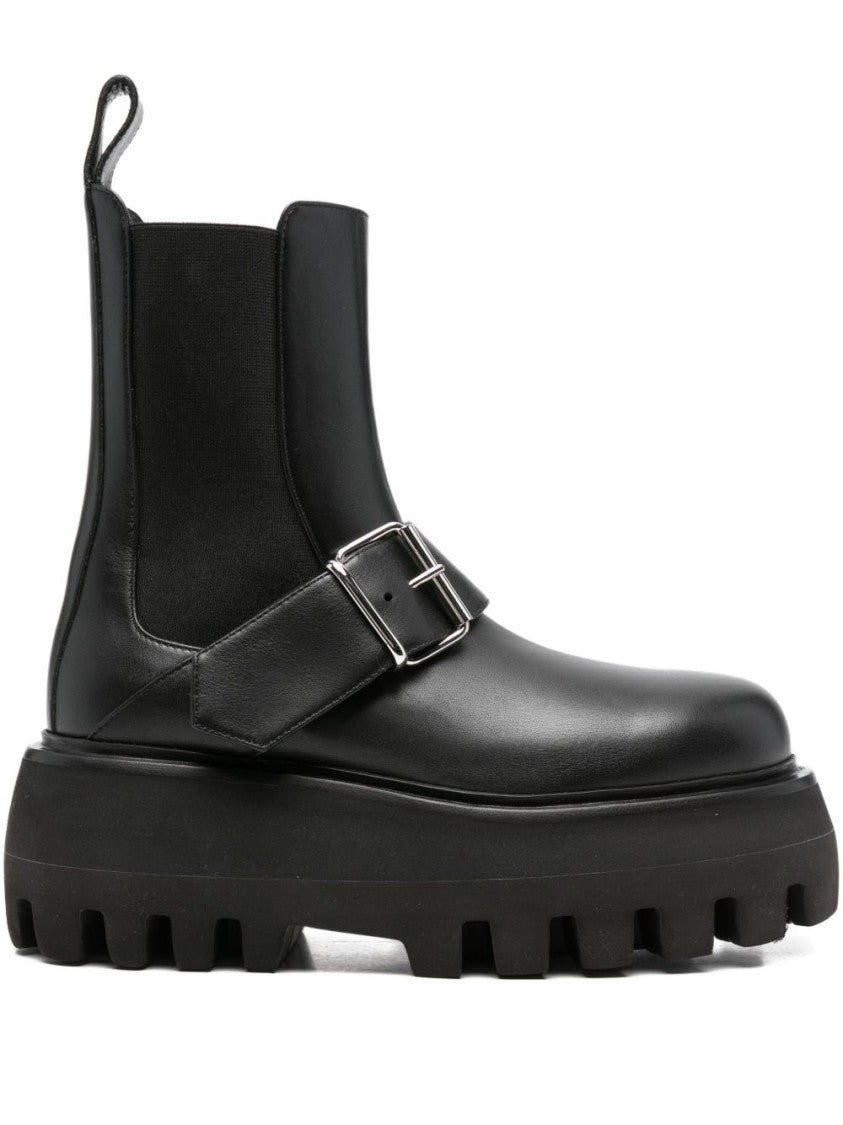 Alexander Mcqueen Sofa Buckle Boot In Black