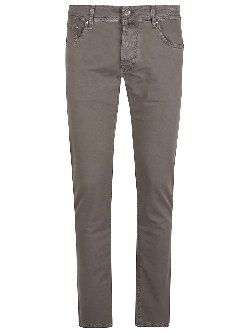 Jacob Cohen Tailored Fit Cotton Blend Jeans With Classic Five-Pocket Design