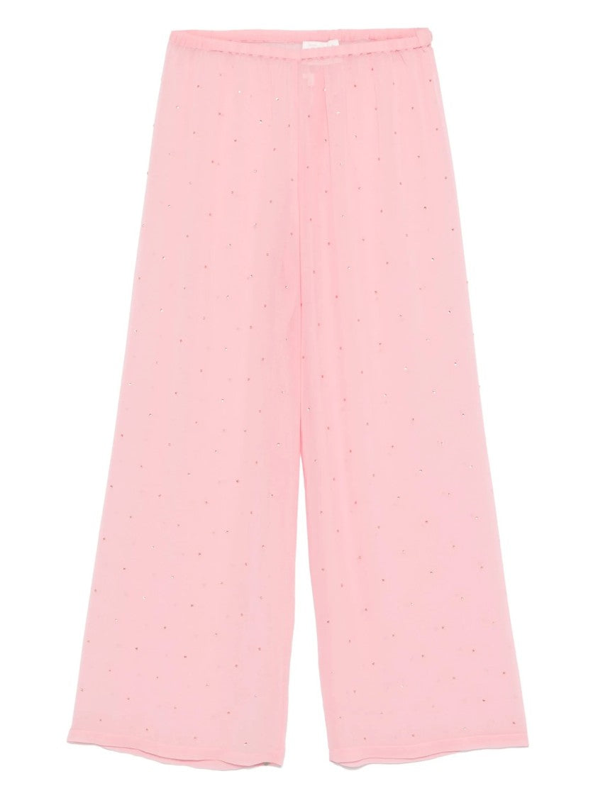 Mc2 Saint Barth Wide-Leg Pants In Soft Pink