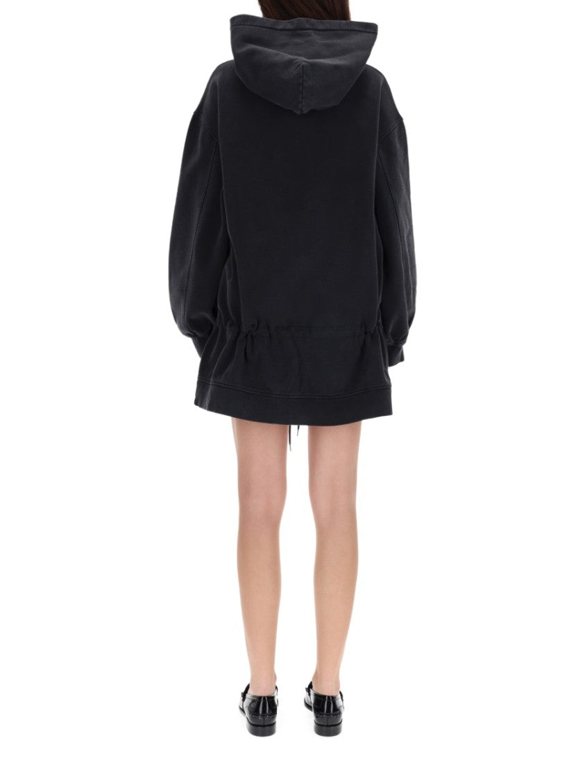 T By Alexander Wang Faded Puffed Sleeves Cotton Mini Dress