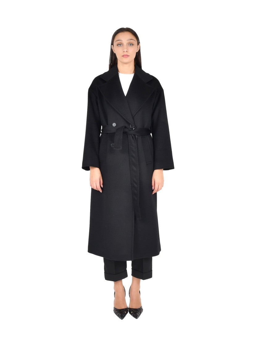Pennyblack Black Double-Breasted Coat