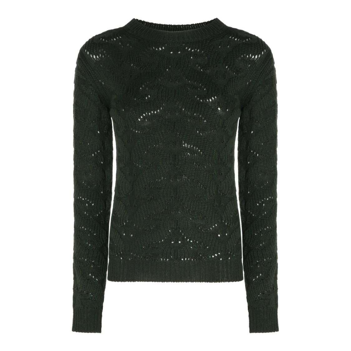 Etro Textured Open-Knit Crew Neck Sweater