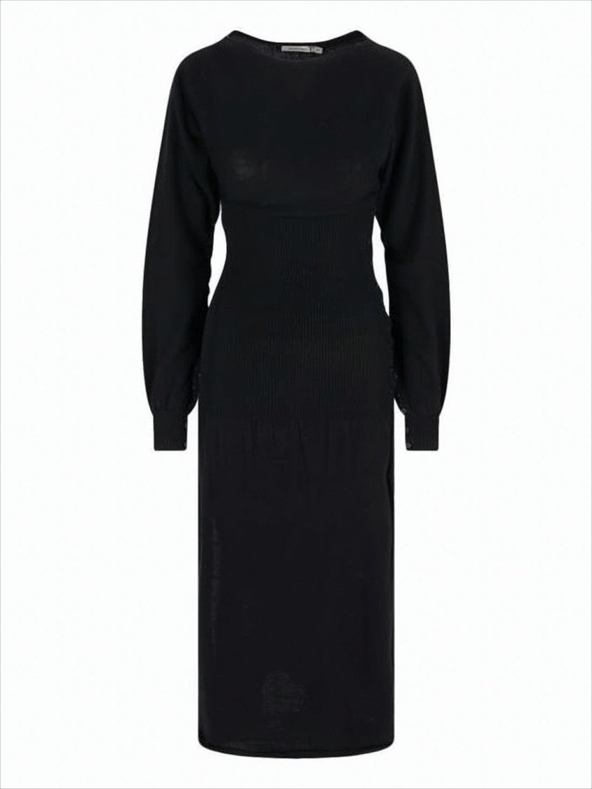 Paloma Wool Fitted Midi Dress With Ribbed Detailing