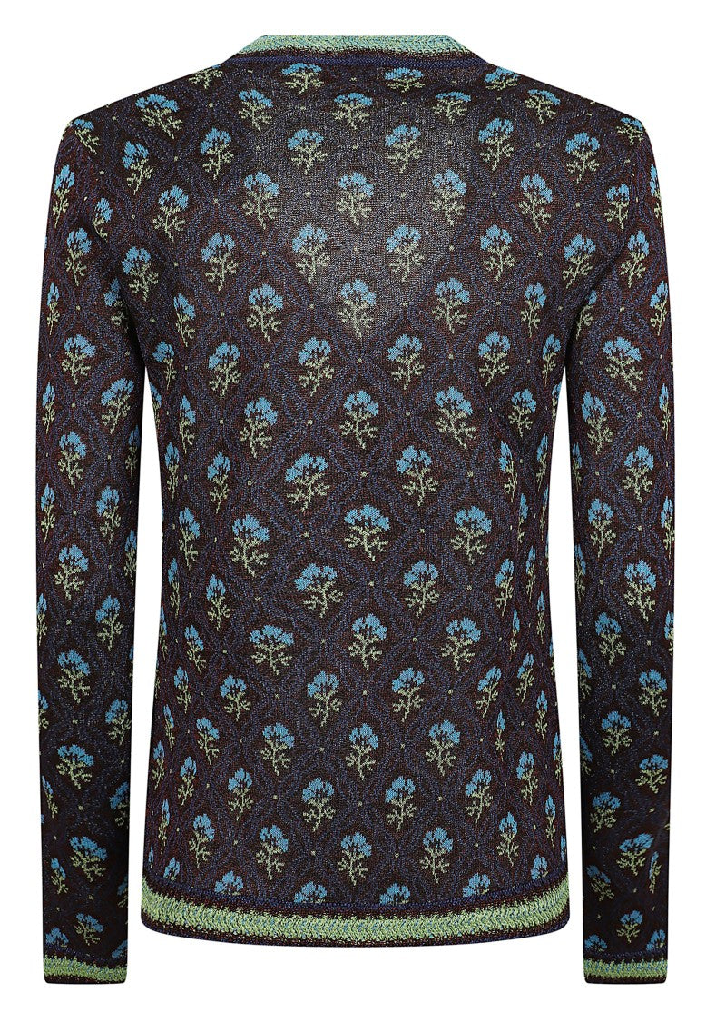 Etro Floral Lurex Cardigan