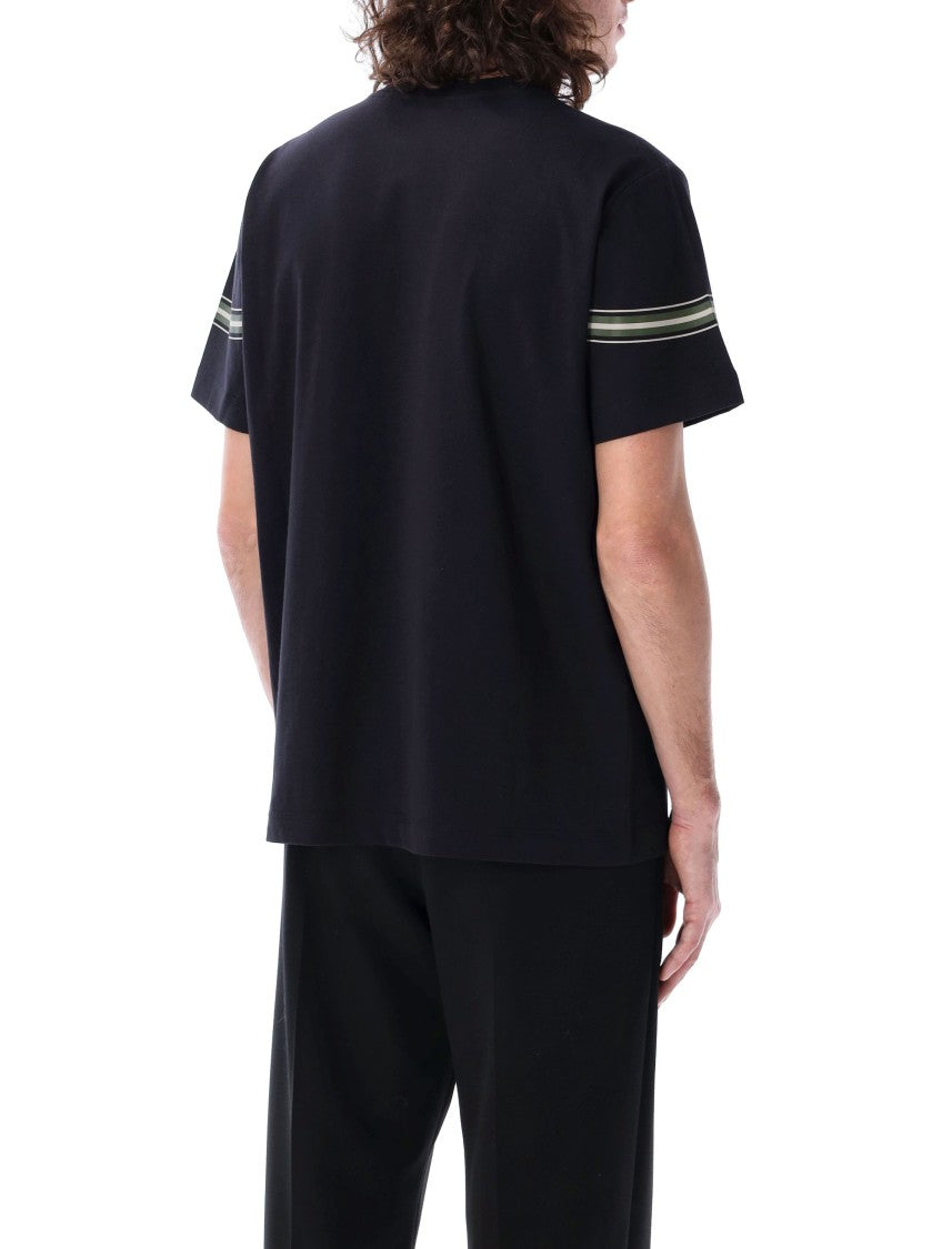 Burberry Short-Sleeved T-Shirt With Horizontal Stripe Detail