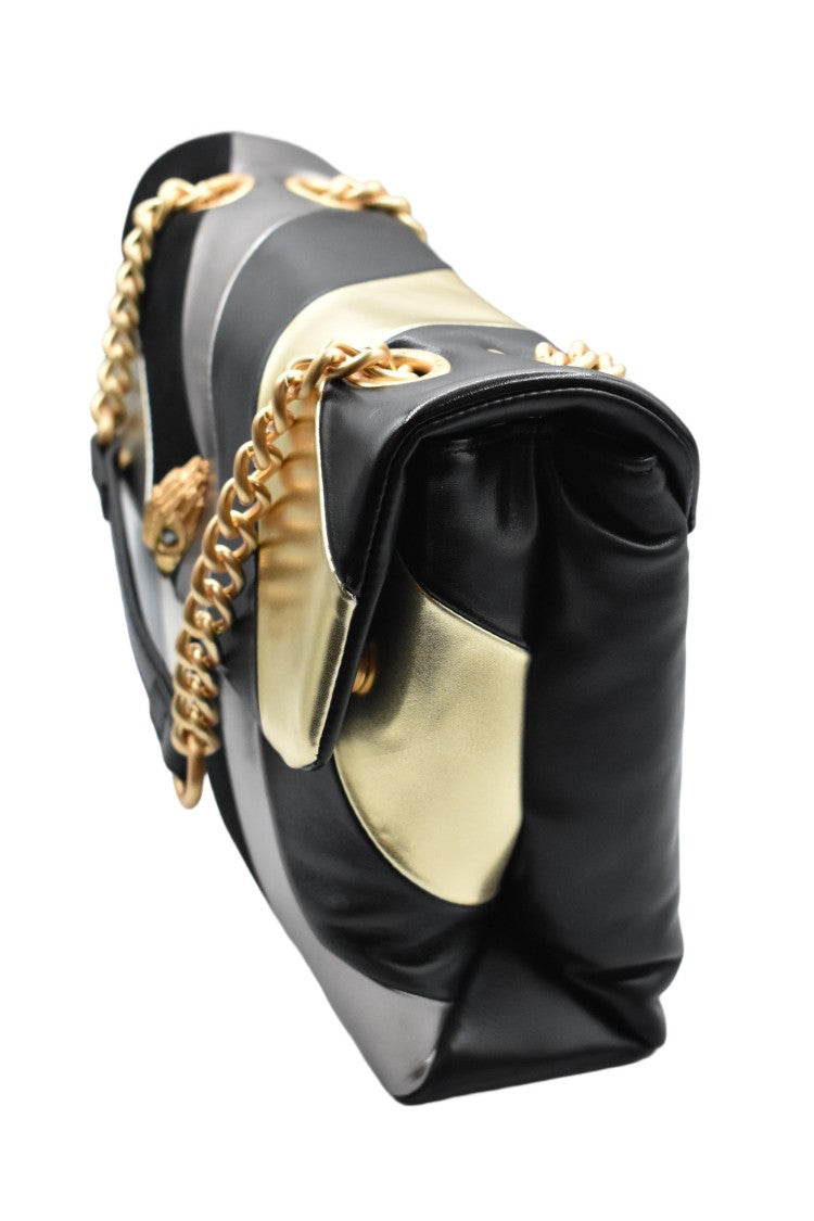 Kurt Geiger Diagonal Stripe Soft Handbag