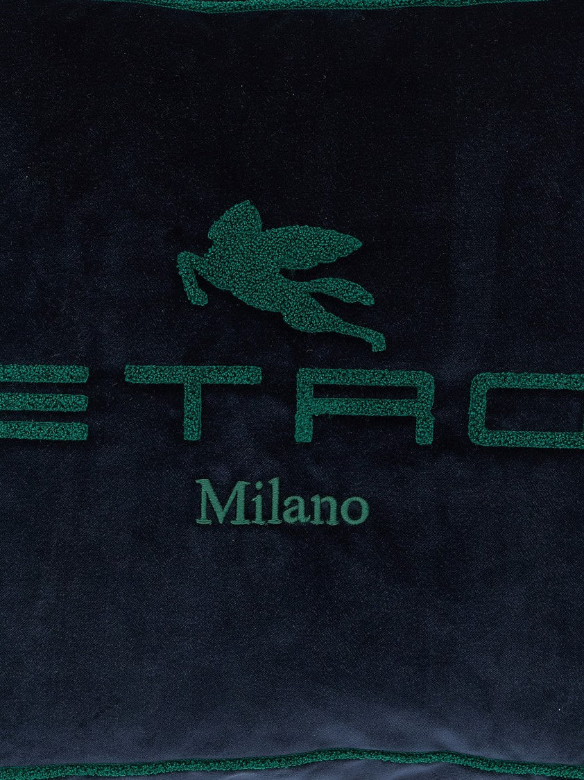 Etro Spunga Logo Cushion