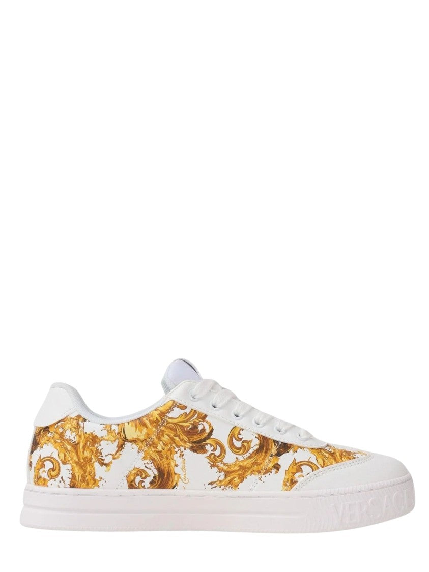 Versace Jeans Couture Ornate Baroque-Patterned Low-Top Sneakers