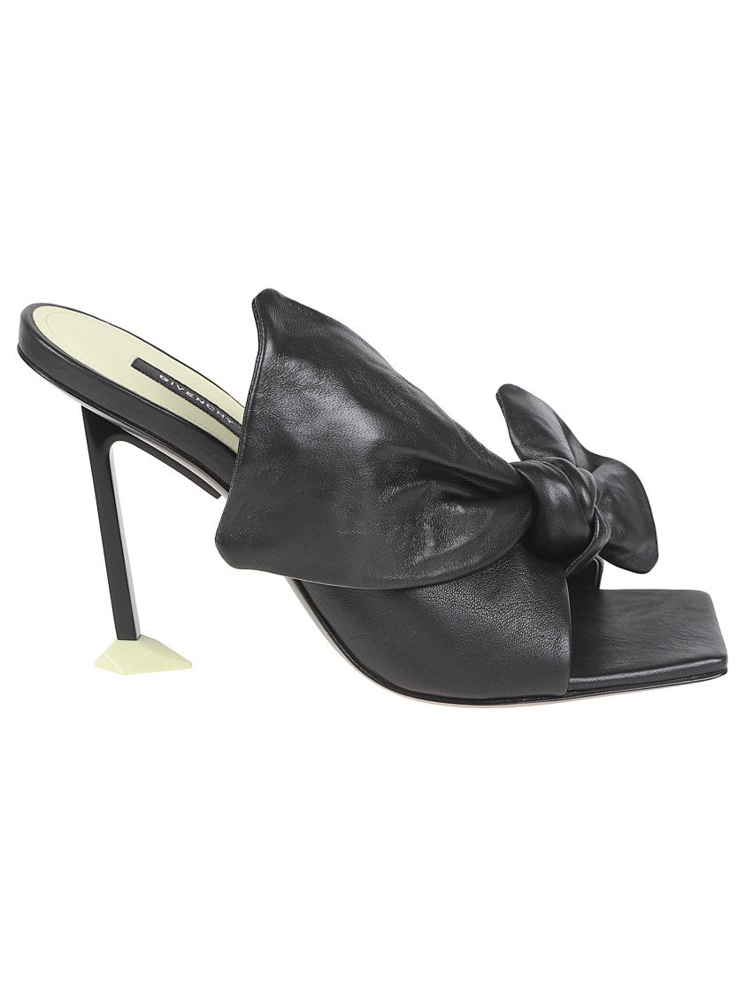 Givenchy Open Toe Sandals With Oversized Bow Detail