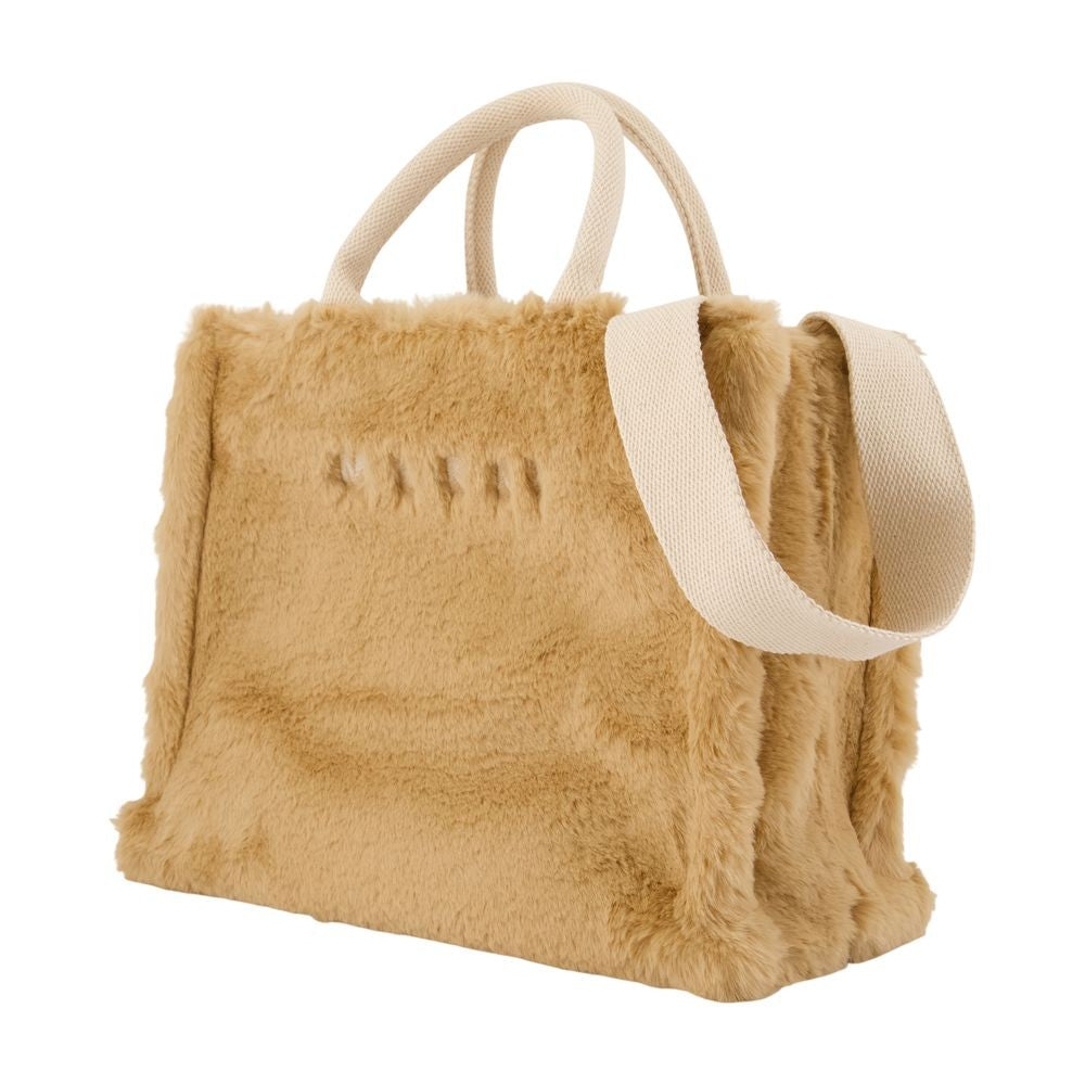 Marni Small Shopper Bag - Synthetic - Beige