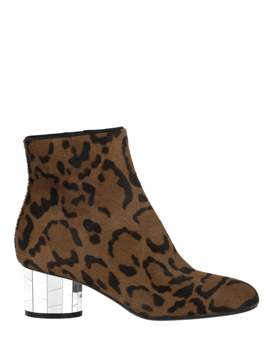 Ferragamo Ankle-Length Booties With Faux Jaguar Print