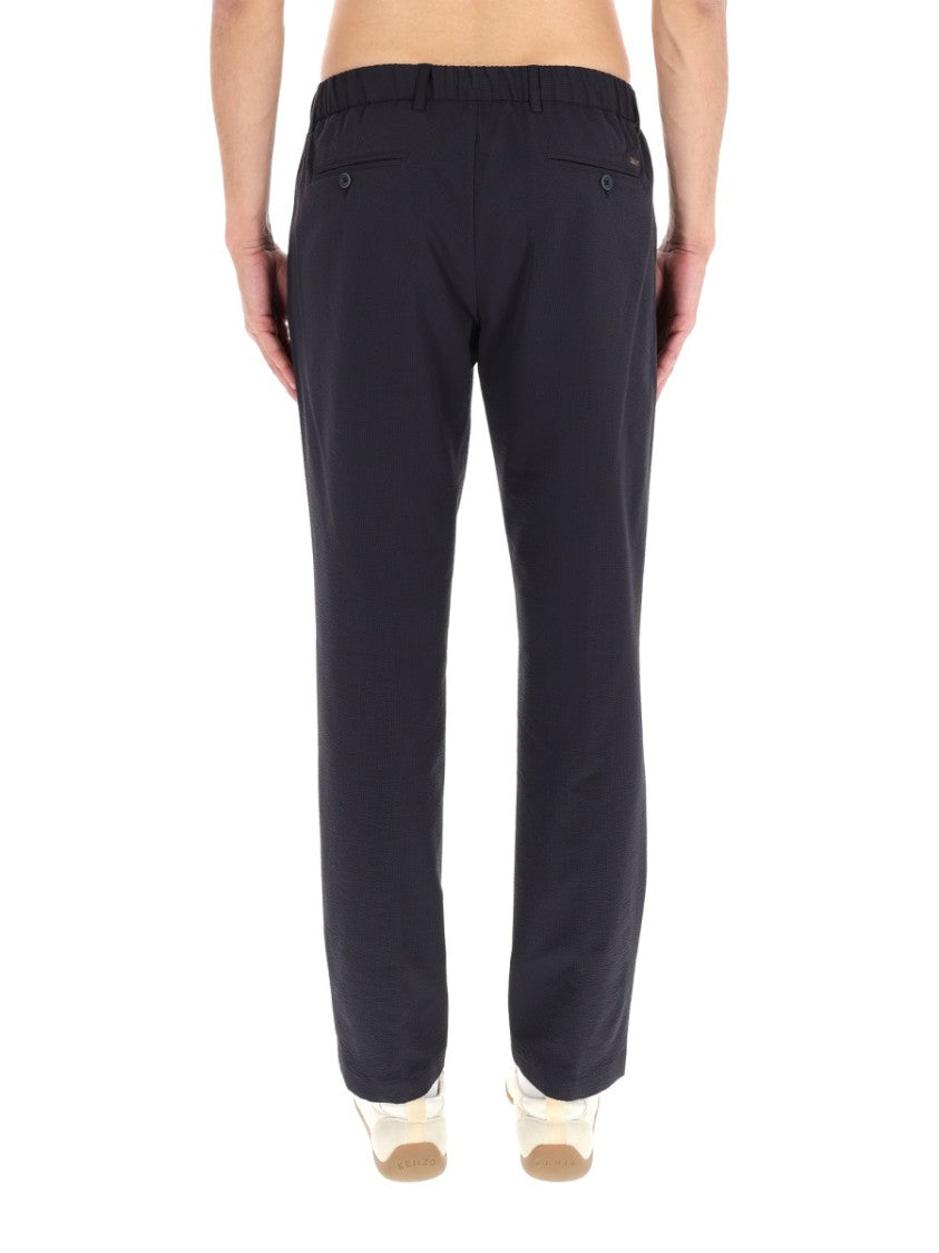 Herno Matte Tailored Polyester Straight-Leg Pants