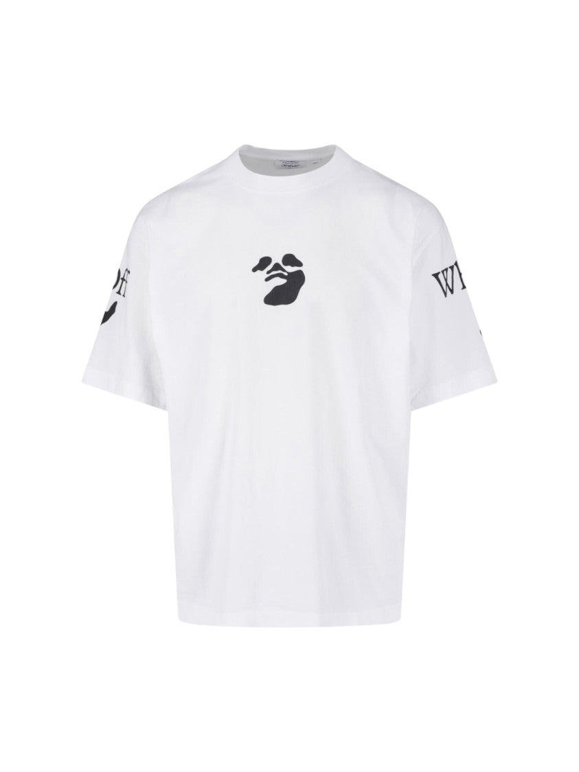 Off-White White Swimming Graphic Cotton T-Shirt