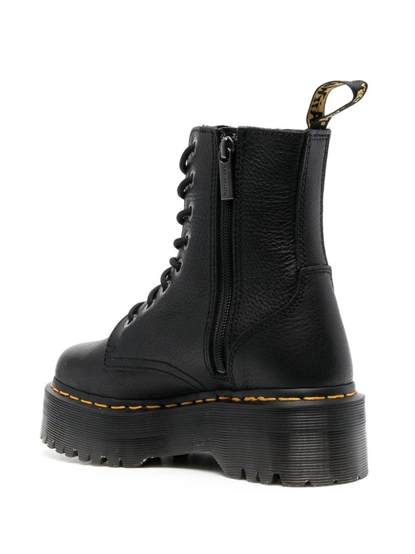 Dr. Martens Chunky Platform Ankle Boot With Lace-Up Front And Side Zipper