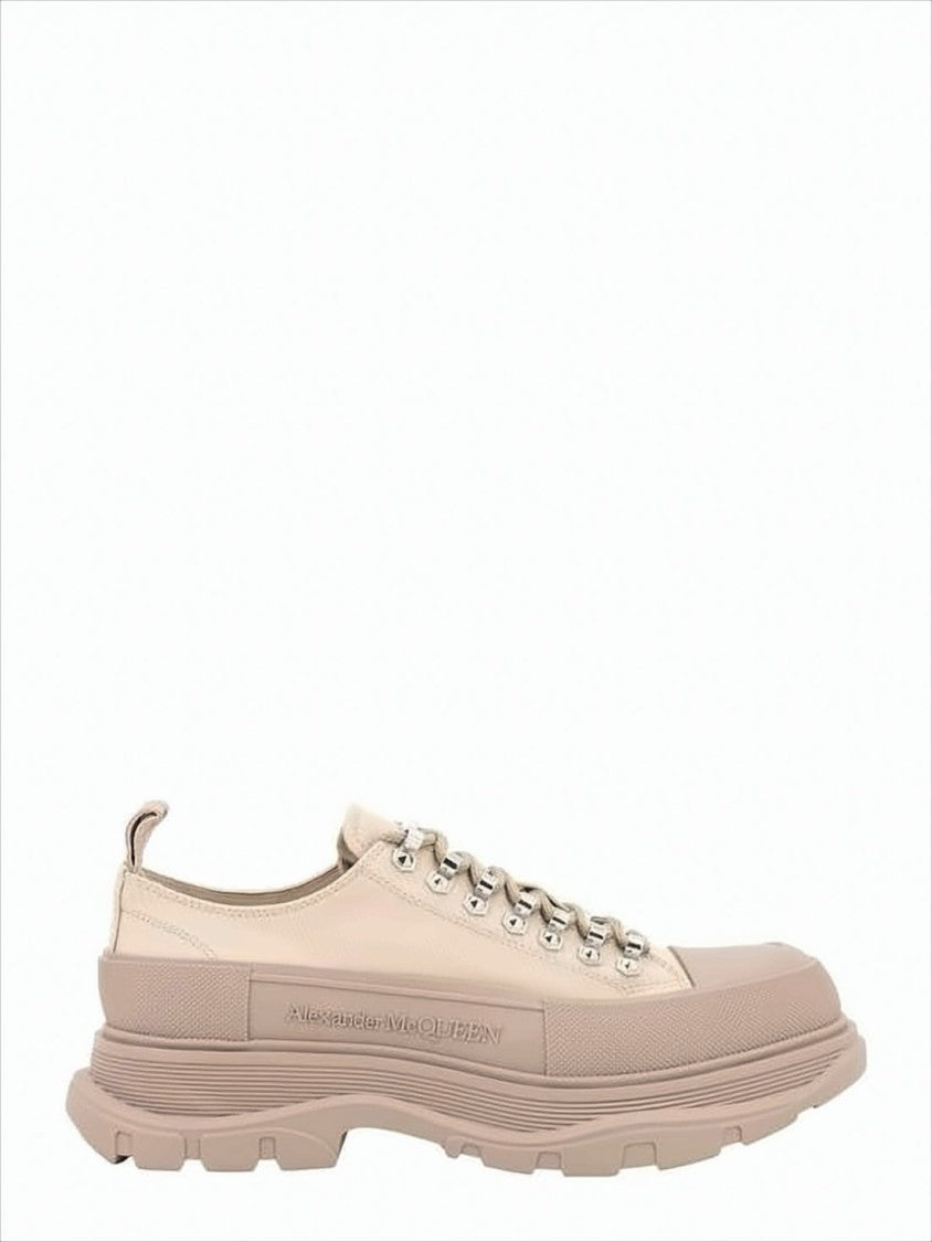 Alexander Mcqueen Monochrome Sneakers With Textured Sole