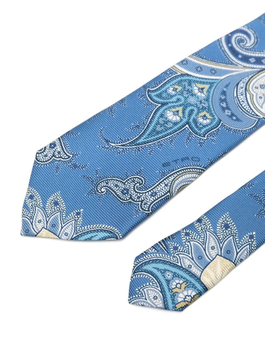 Etro Paisley-Print Silk Tie With Intricate Design