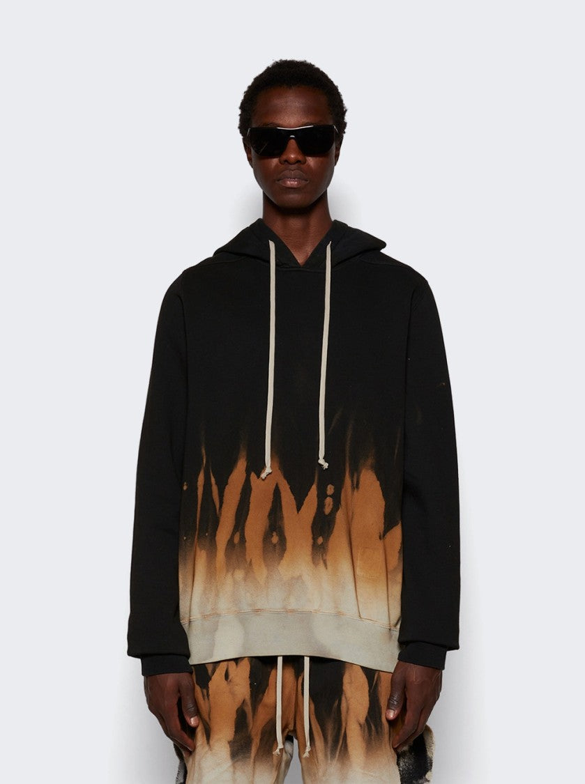Drkshdw By Rick Owens Oversized Hoodie Black And Terra