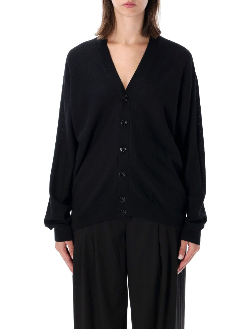 Lemaire Twisted Detail Cardigan With Deep V-Neckline