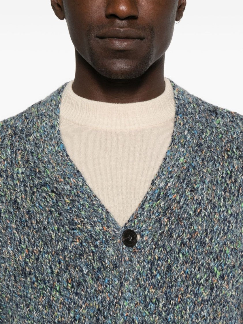 Scaglione Speckled Textured Alpaca Blend Cardigan