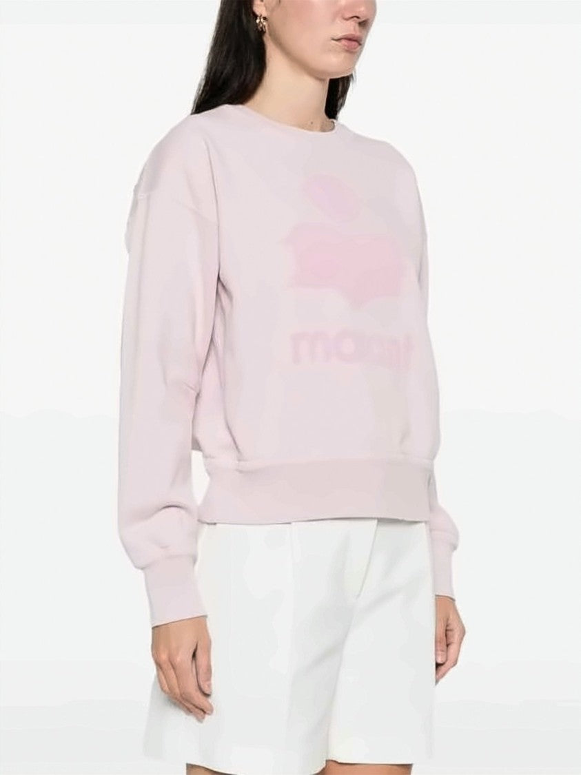 Isabel Marant Pastel Pink Long-Sleeve Sweatshirt With Subtle Logo