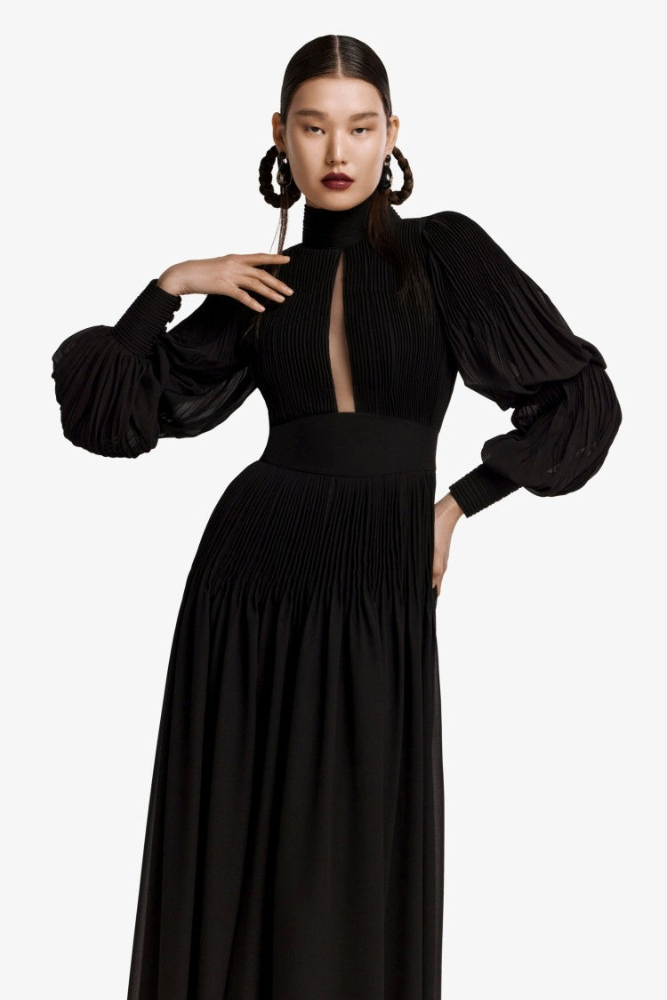 Saiid Kobeisy Pleated Midi Dress