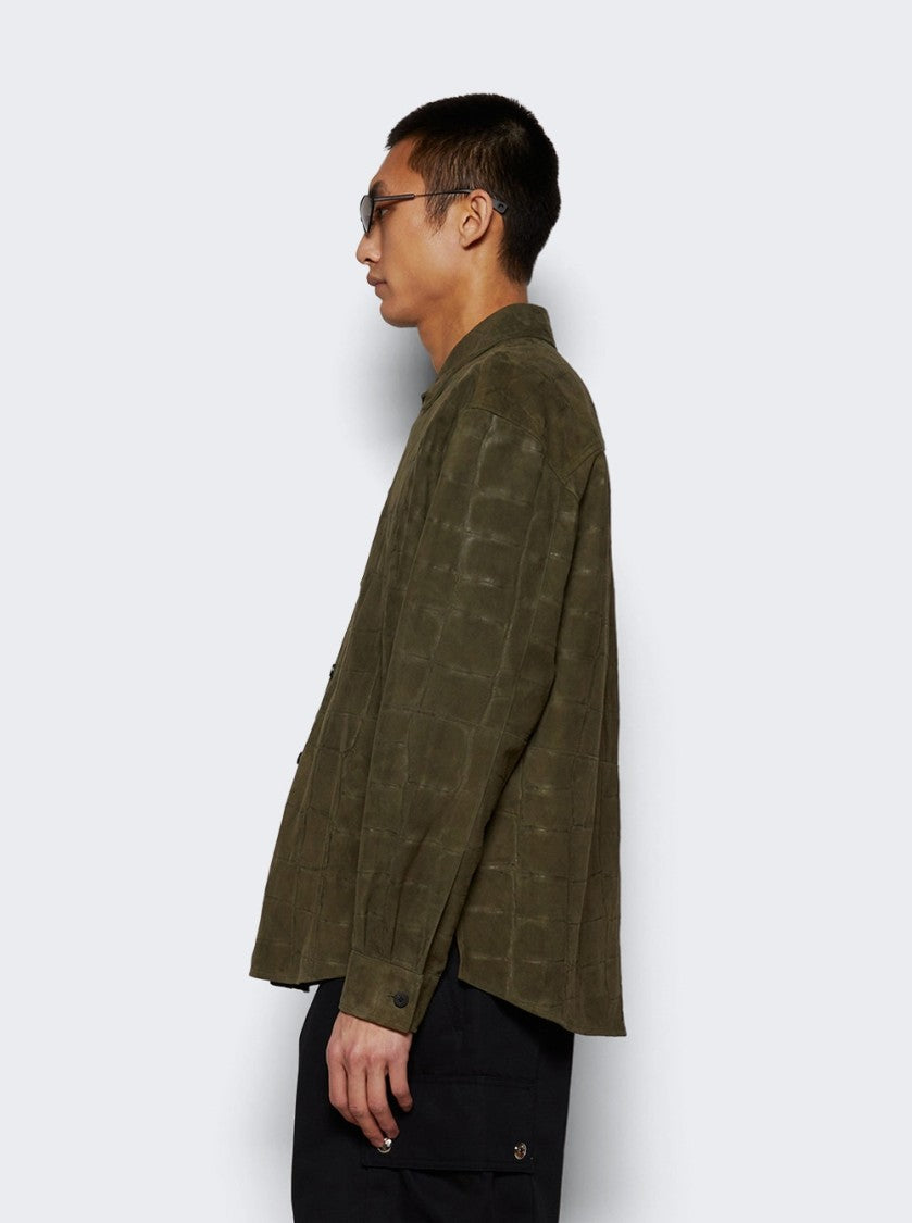 Jacquemus Croco Shirt Khaki