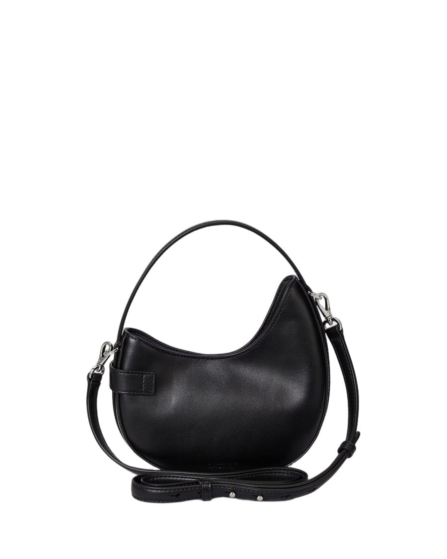 Lauren Ralph Lauren Crescent-Shaped Black Crossbody Bag
