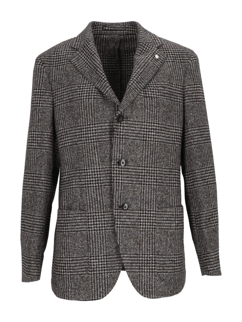 Luigi Bianchi Sartoria Drop 7 Checkered Flap Pocket Blazer