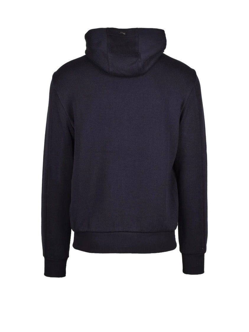 Herno Resort Resort Casual Jacket With Zip Closure And Ribbed Knit Details