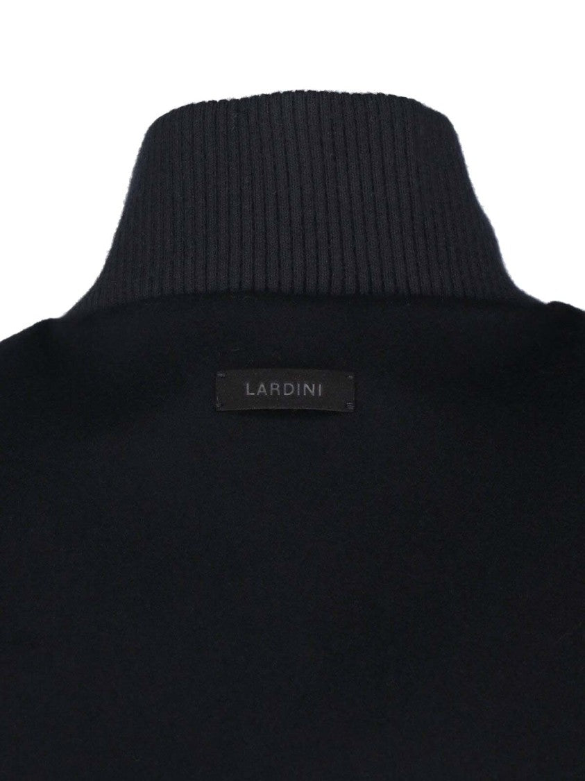 Lardini Cropped High Ribbed Collar Buttoned Cuffs Jacket