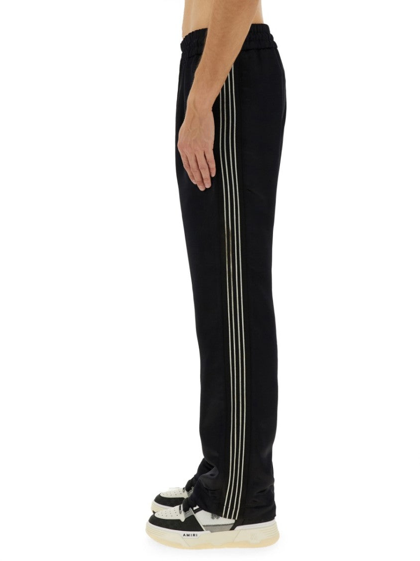 Amiri Relaxed Fit Black Pants With Embroidery