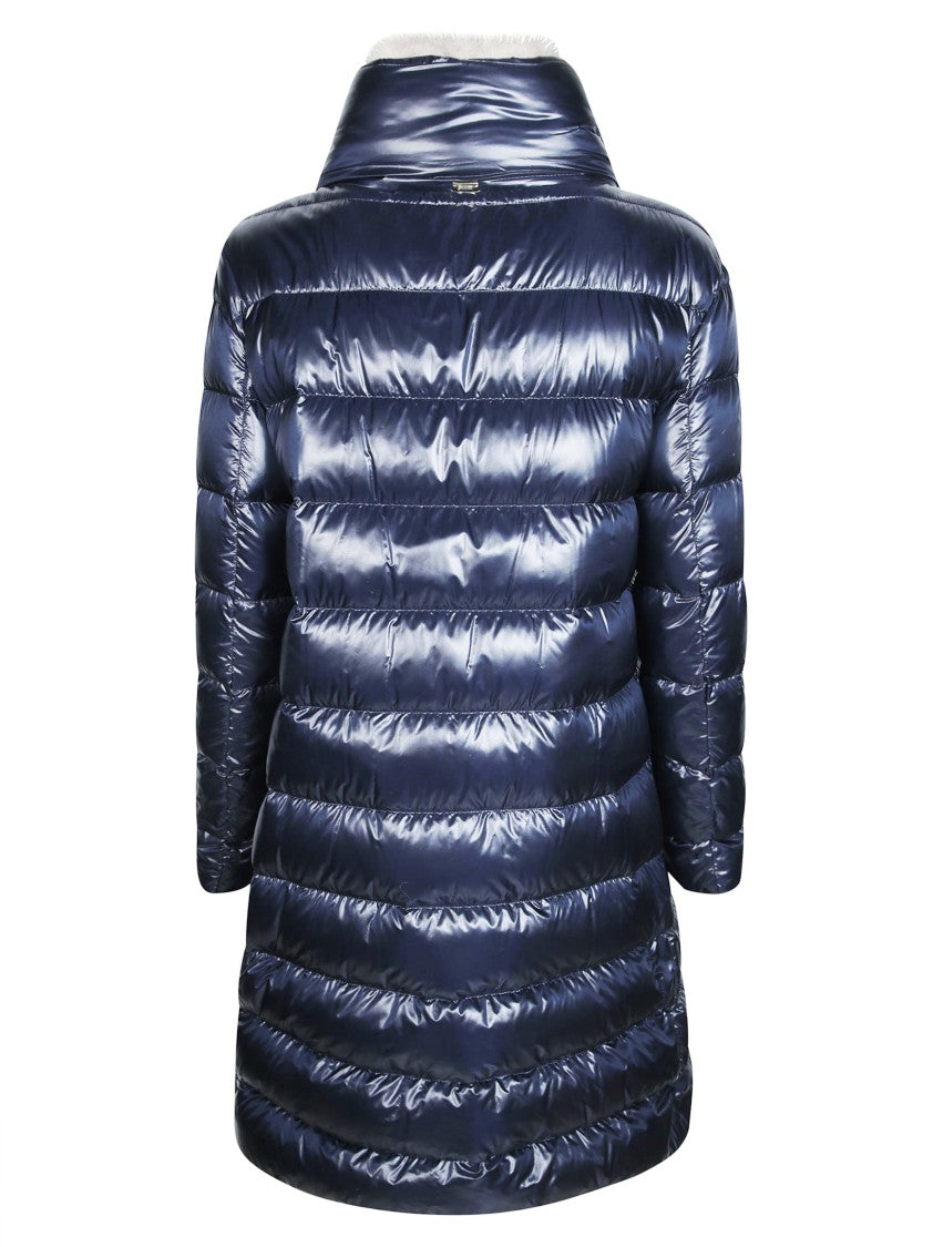 Herno Shiny Quilted High-Collar Down Jacket