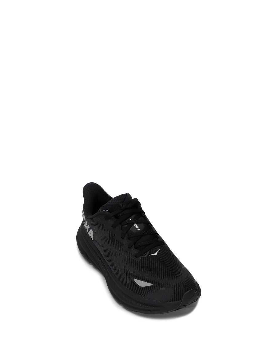 Hoka Streamlined Black Running Sneakers With Cushioned Sole