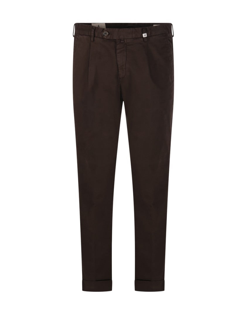 Myths Tailored Long Pants With Smooth Finish And Rolled Cuffs