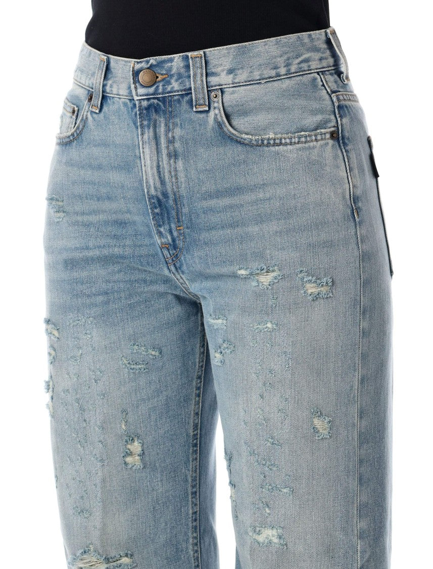 Haikure Winny Broken Distressed Straight Jeans