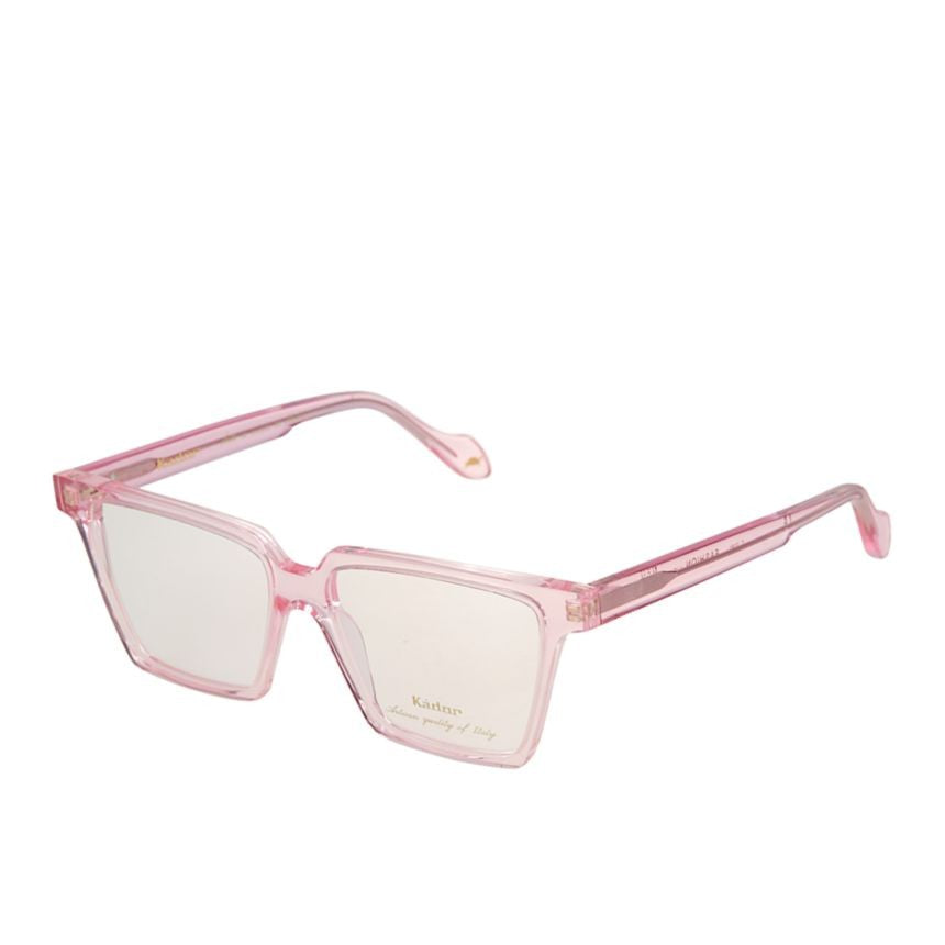 Kador Fashion Light Oversized Pink Rectangular Sunglasses With Gold Accents