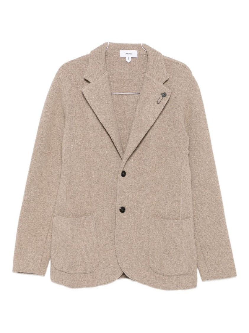 Lardini Beige Cashmere Blazer With Tailored Fit