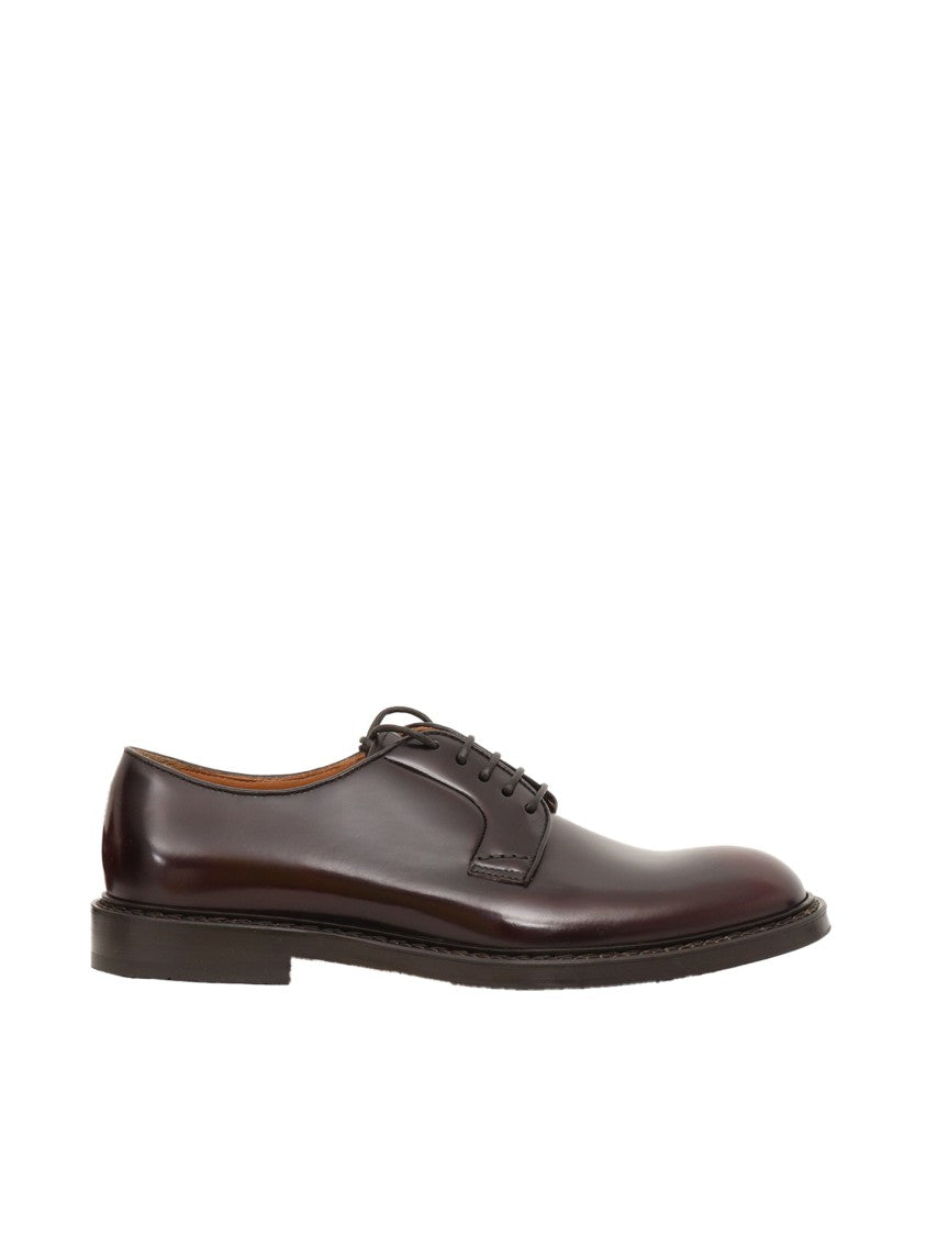 Doucal's Burgundy Derby Horse Calf Leather Brogues
