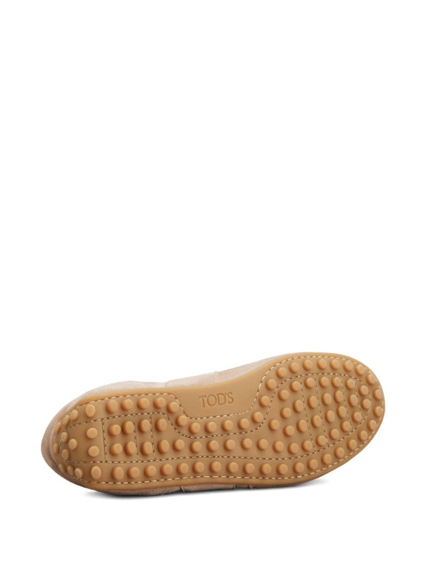 Tod's Brown Silk And Nylon Sport Sneakers