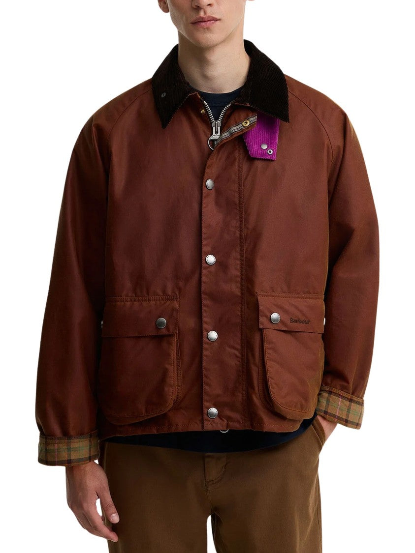 Chiara D'este Key Transport Corduroy Collar Waxed Cotton Jacket