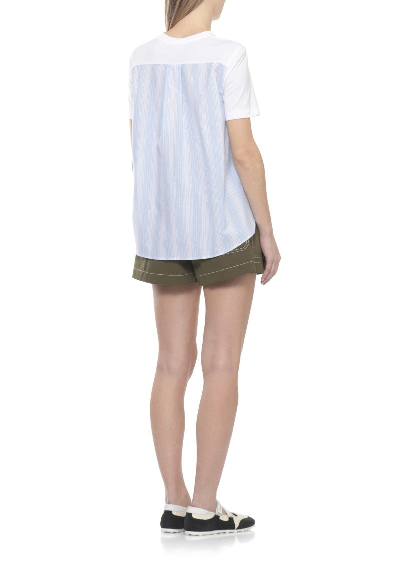 Marni White Cotton Asymmetric T-Shirt