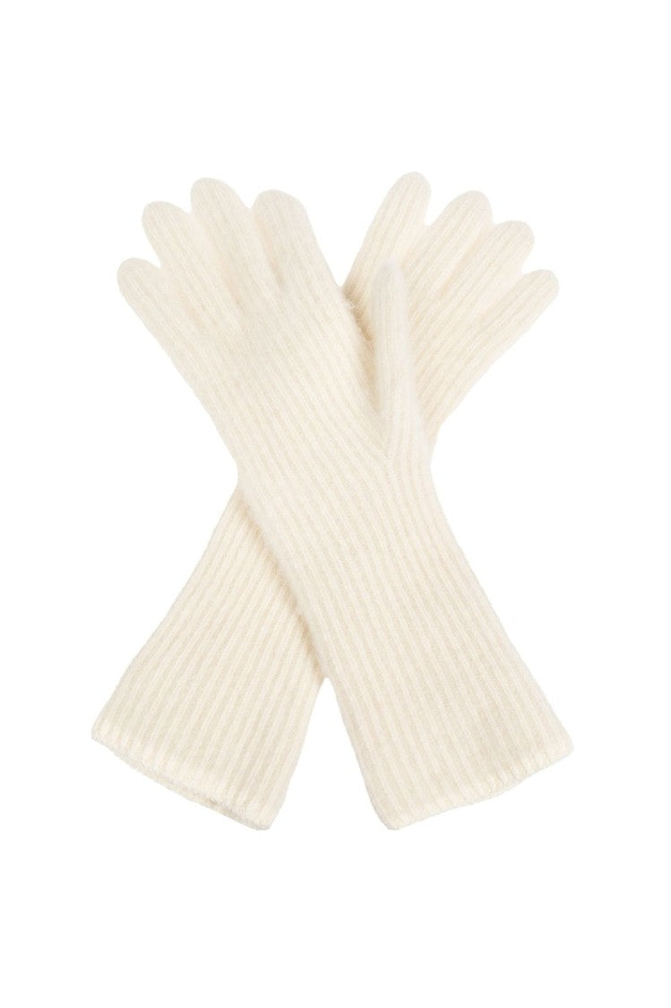 Jacquemus Ribbed Knit Gloves With Extended Cuff Detail