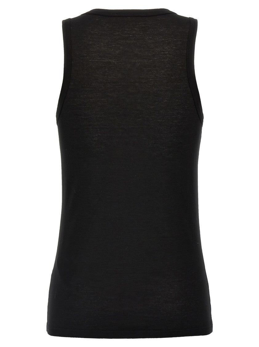 Jil Sander Cotton Top With Front Logo Print