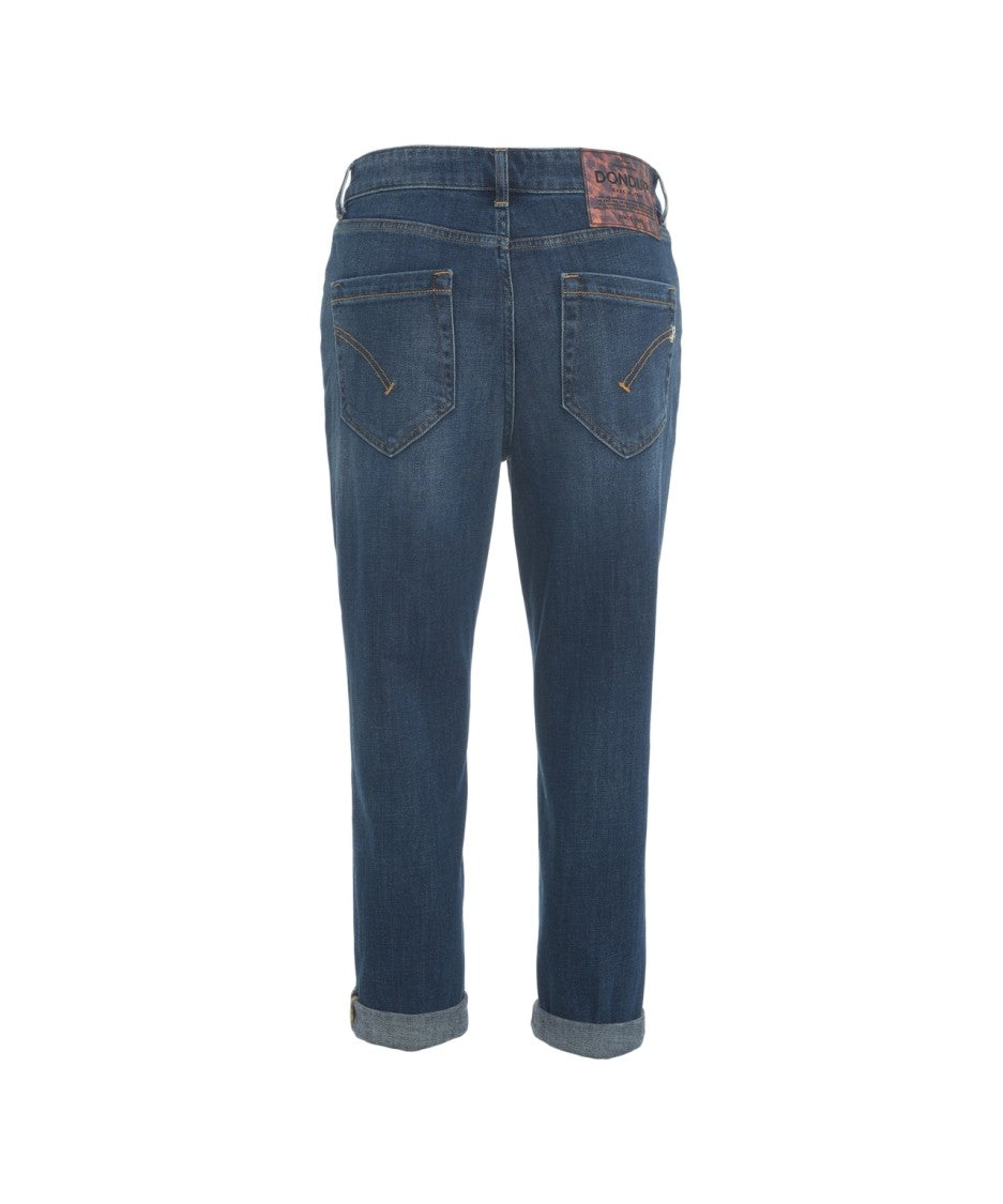 Dondup High-Waisted Jeans With Distinctive Button Closure And Rolled Hems