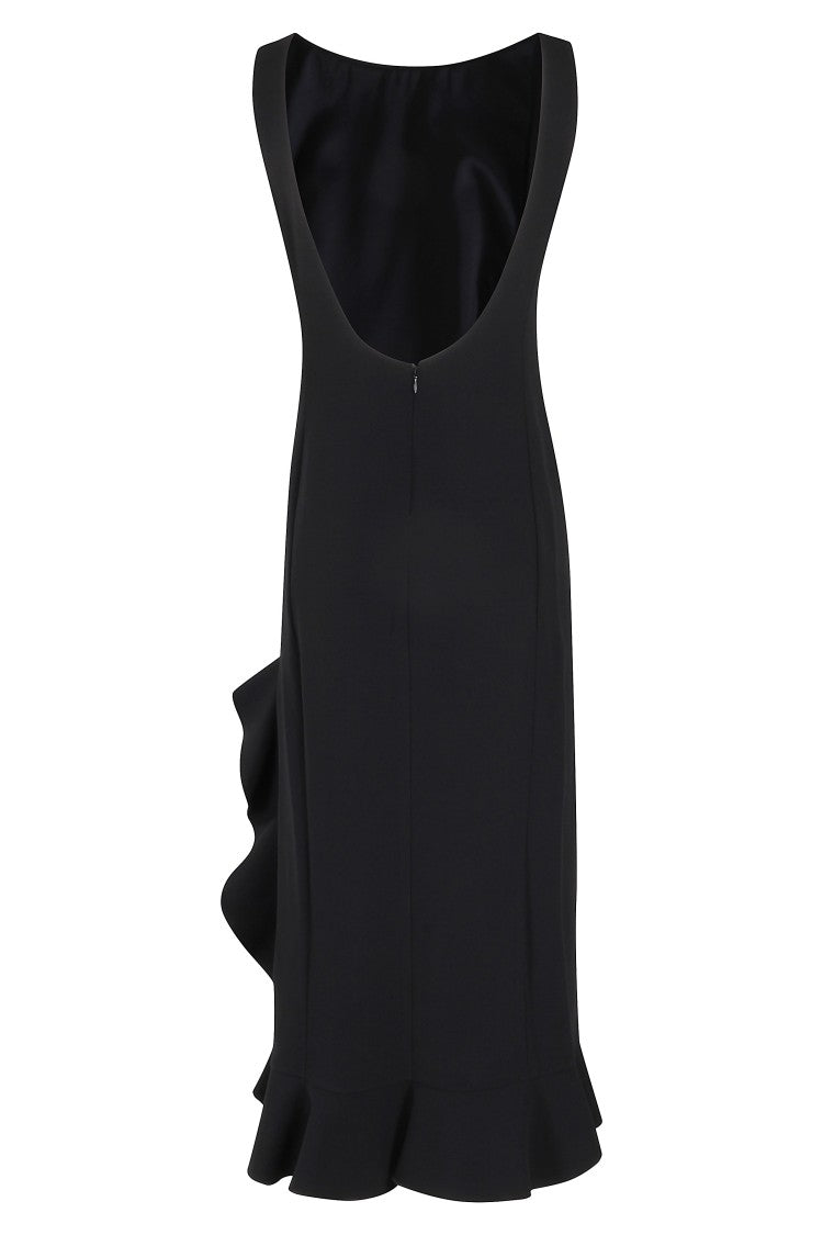 Pinko Flipper Midi Dress With Ruffled Slit Detail
