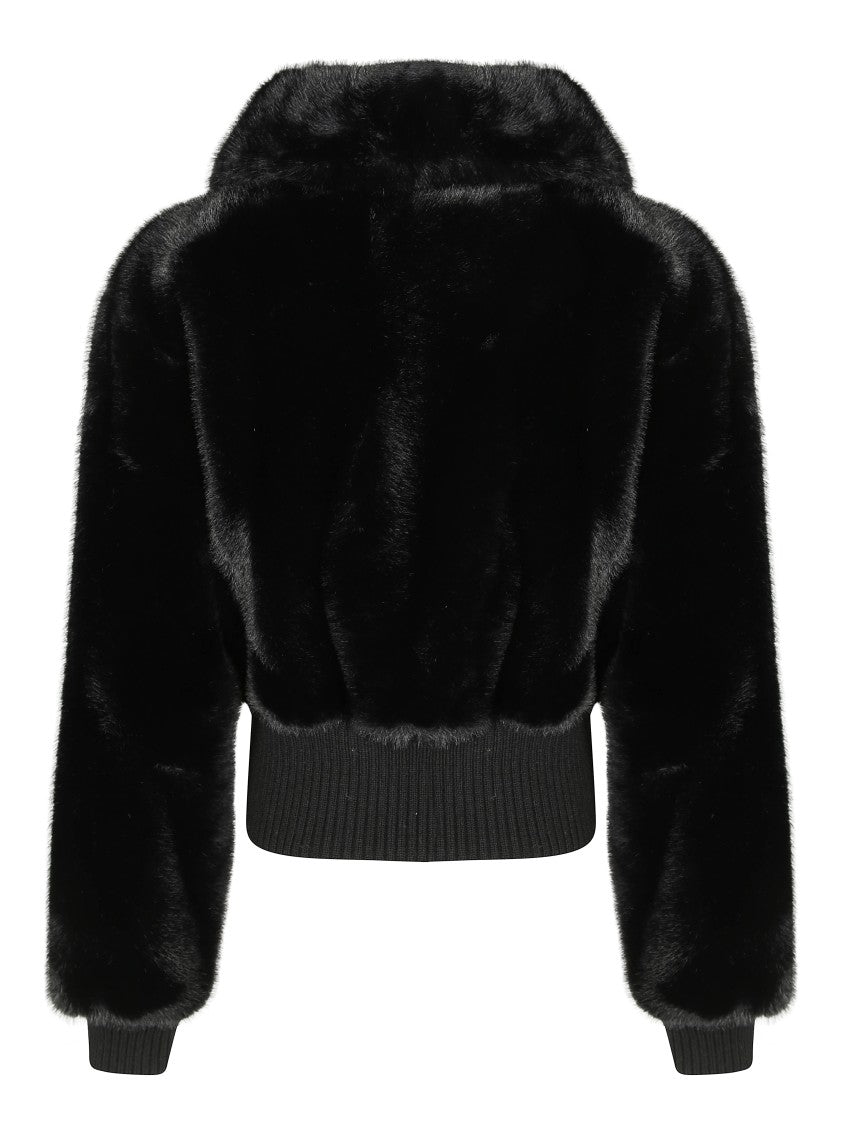 Pinko Bagels Faux Fur Bomber Jacket
