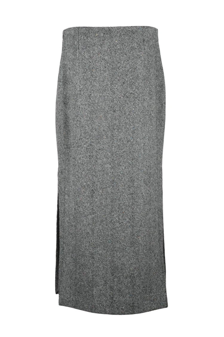 Etro Slit Midi Skirt - Black/White