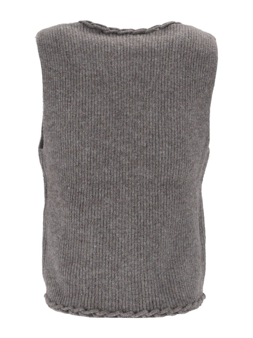 Emporio Armani Knitted Braided Trim Waistcoat