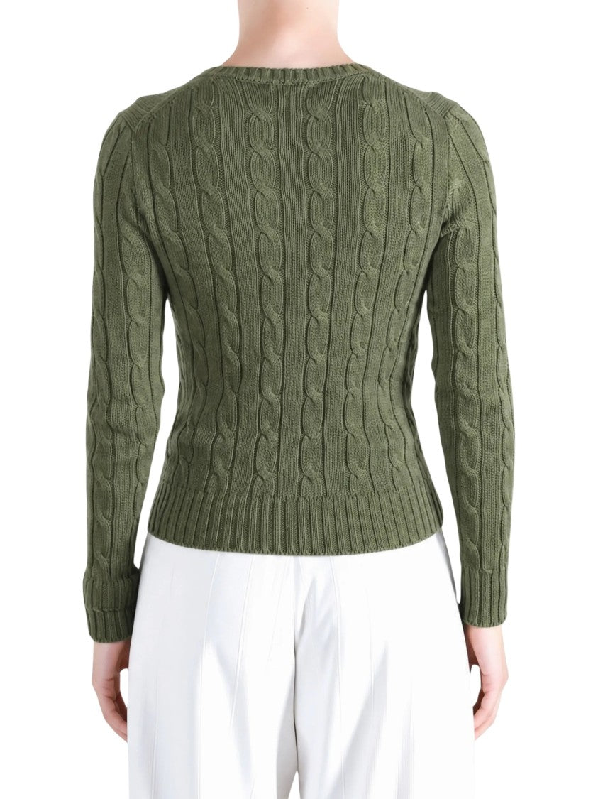 Polo Ralph Lauren Cable-Knit Sweater With Logo Embroidery And Fitted Silhouette