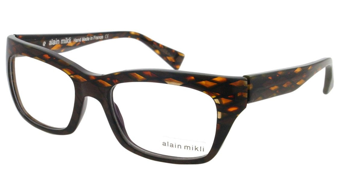 Alain Mikli Tortoiseshell Al1210 Acetate Square Glasses